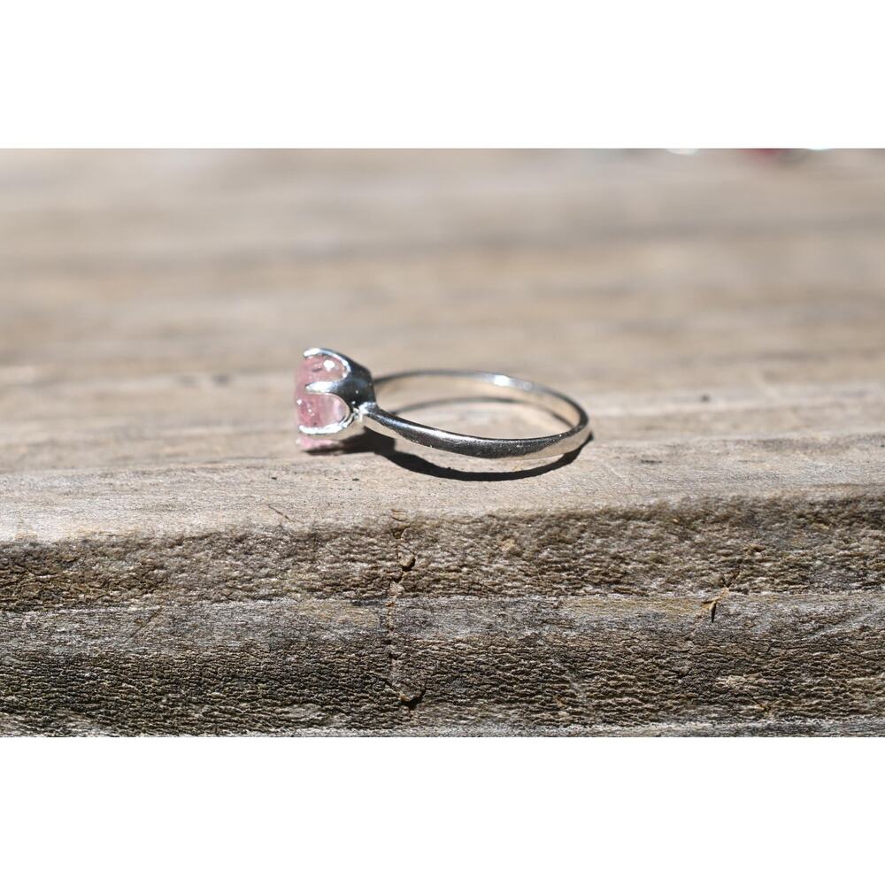 Pink tourmaline engagement ring set size 3 4 5 6 7 8 9 10 11 12 13 - Picture 7 of 8